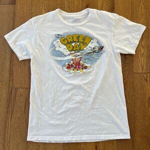 Green Day Dookie Album Tee Small White Punk Rock Band Graphic Shirt Unisex